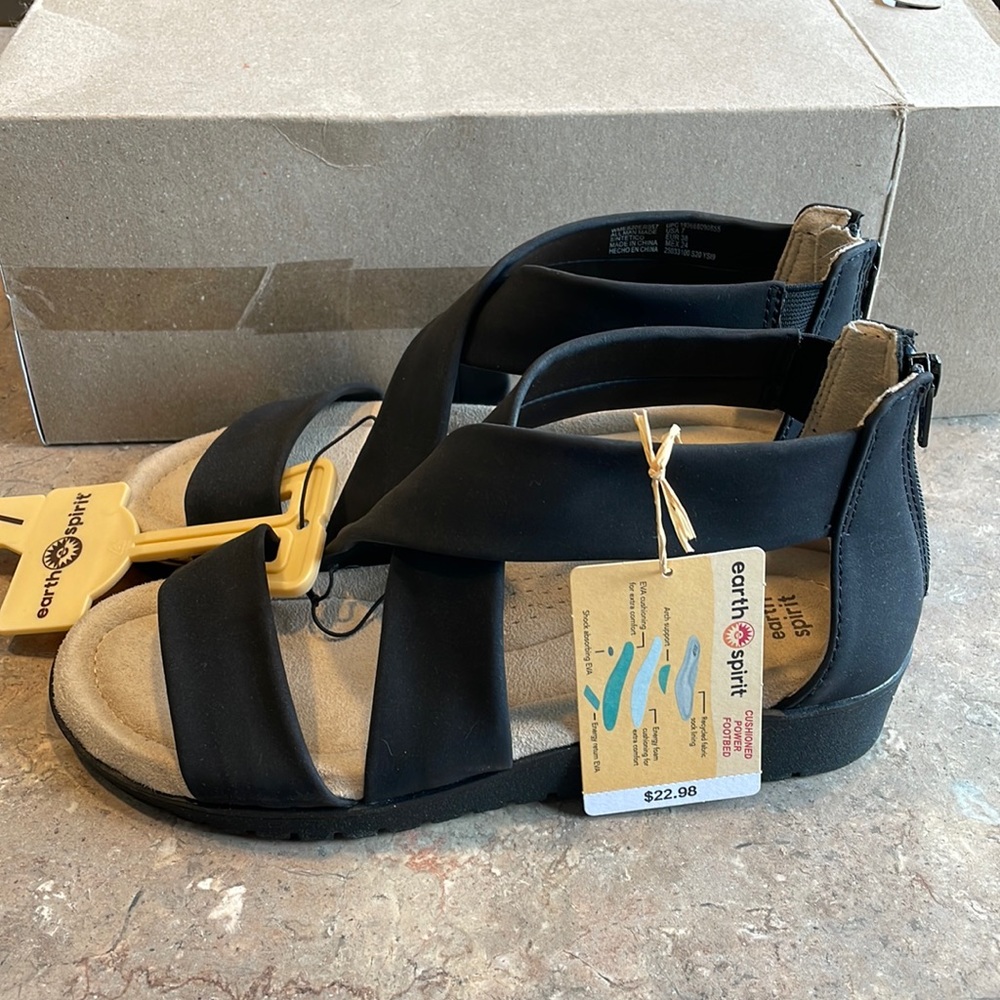 NWT Earth Spirit Sandals-Super comfy & cute black sandals!